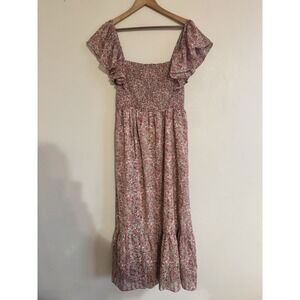 Gorgeous Lucyparis Sundress Light Flowy Flirty Smocked Bows Ruffles Floral New L